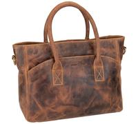 Greenburry Vintage Shopper Tasche Leder 36 cm brown (TAS014825) braun