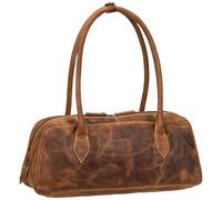 Greenburry Schultertasche Vintage East/West Umhängetasche Sattelbraun Damen
