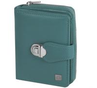 Greenburry Spongy Geldbörse Leder 9 cm petrol