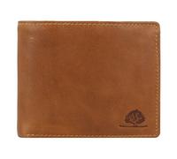 Greenburry Geldbörse Tornado, Lederbörse, RFID-Schutz, 8 Kartenfächer, 12,5x10 cm, peanut braun