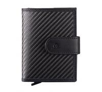 GREENBURRY Vintag Carbon / Nappe RFID Card Slider Coin XL Black