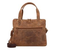 Greenburry Vintage Aktentasche Leder 37 cm Laptopfach braun