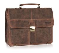 Greenburry Greenburry Vintage Aktentasche Leder 38 cm mit 2 Hauptfächern Laptoptaschen Braun Damen