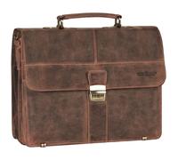 Greenburry Vintage Aktentasche Leder 38 cm mit 2 Hauptfächern brown Herren