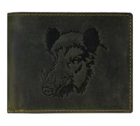 GREENBURRY Vintage Animal Collection Wallet Olive Wild Boar