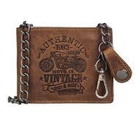 Greenburry Geldbörse »Cafe Racer«, Bikerbörse, Herrenbörse, Kettenbörse, Lederbörse 12x10cm mit CafeRacer Prägung