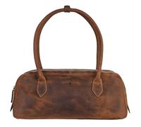 Greenburry Schultertasche Vintage East/West Umhängetasche Sattelbraun Damen