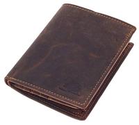 Greenburry Vintage Leder Geldbörse RFID Schutz Braun Kombibörse Geldbeutel
