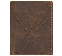 Greenburry Vintage Geldbörse Hirsch Leder 9,5 cm braun