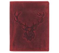 Greenburry Vintage Geldbörse Hirsch Leder 9,5 cm rot