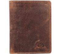 Greenburry Vintage Leder Geldbörse RFID Schutz Braun Kombibörse Geldbeutel