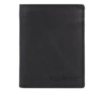 Greenburry Vintage Leder Geldbörse RFID Schutz Schwarz Portemonnaie Geldbeutel