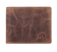 Greenburry Vintage 1705-RFID-25 Leder Geldbeutel mit Münzfach in dunkel braun
