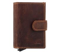 Greenburry Vintage Geldbörse RFID Schutz Leder 8 cm braun