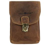 Greenburry Gürteltasche Vintage 1754 hoch Leder 11 cm Sattelbraun