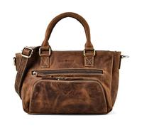 Greenburry Handtasche Vintage Umhängetasche 3Zips Sattelbraun Damen