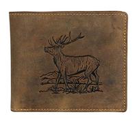Greenburry Vintage 1702-Stag-3 Leder Geldbeutel mit Münzfach