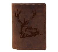 Greenburry Vintage Hirsch Geldbeutel-Leder-Geldbörse - 12x10x3 cm