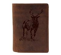 Greenburry Vintage Hirsch Geldbeutel-Leder-Geldbörse - 12x10x3 cm
