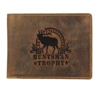 Greenburry Vintage Huntsman Trophy RFID Leder Geldbörse Portemonnaie BV-1796-HT-Stag Hirsch, Farbe:Braun
