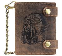 Greenburry Vintage Indian Geldbörse Leder 10 cm braun