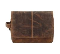 Greenburry Vintage Kulturbeutel Leder 27 cm braun