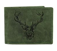 Greenburry Vintage Leder Geldbörse Portemonnaie 1705-RS, Farbe:Olive