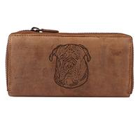 Greenburry Vintage Leder Portmonee Lederbörse mit Hunde Motiv Cane Corso