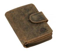 Greenburry VINTAGE Leder - Riegelbörse Damenbörse Portemonnaie Geldbörse - antikbraun