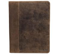 Greenburry Vintage Leder Schreibmappe A5 Konferenzmappe Aktenmappe Dokumenten Collegemappe Mappe BV-GB-5/W-25
