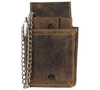 Greenburry Vintage Leder Taxibörse Portemonnaie Kellnerbörse + Holster Kellnertasche Kellnerhalfter BV-1785-SET-25