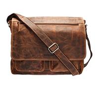 Greenburry Aktentasche Vintage, 1781-25, braun, mit Magnetverschluss, Laptopfach, Echt Leder