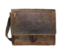 Greenburry Aktentasche Vintage, 1781-25, braun, mit Magnetverschluss, Laptopfach, Echt Leder