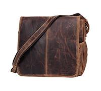 Greenburry Vintage Messenger Leder Damentasche braun | 29x27x14cm