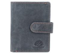 Greenburry Vintage Original Geldbörse RFID Leder 8 cm steel blue-orange (1686-27) blau