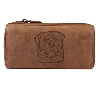 Greenburry Vintage Portemonnaie Damen Geldbörse mit Hund Motiv Rottweiler