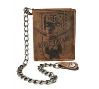 Greenburry Vintage Rebel-Skull wallet Kombibörse Leder braun 1796A-SK-25