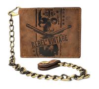 Greenburry Vintage Rebel-Skull wallet Scheintasche Leder braun 1796-SK-25
