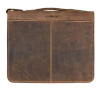 Greenburry Schreibmappe Vintage,1720-25, A4, braun, Echt Leder, mit Reißverschluss