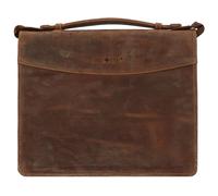 Greenburry Schreibmappe Vintage 1746-25, A4, braun, Echt Leder, mit Reißverschluss