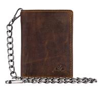GREENBURRY Vintage Save Wallet With Chain Brown