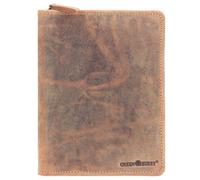 Greenburry Schreibmappe Vintage 1633-25, A5, braun, Echt Leder, mit Reißverschluss