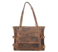 Greenburry Vintage Schultertasche Leder 36 cm braun