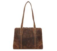 Greenburry Vintage Shopper Tasche Leder 37 cm Laptopfach braun