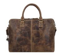 Greenburry Vintage Shopper Tasche Leder 40 cm braun