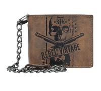 Greenburry Vintage Skull Kettenbörse Leder 12,5 cm braun
