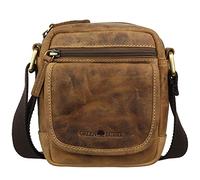 Greenburry Umhängetasche »Vintage«, Schultertasche, kleine Herrentasche 15x17cm, Leder im antik Look