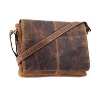 Greenburry Vintage Messenger Umhängetasche Leder 33 cm brown (GB-1631-25)