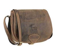 Greenburry Vintage Hunting Bag Umhängetasche Leder 30 cm brown