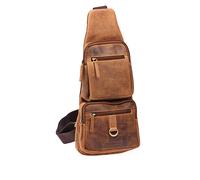 Greenburry Vintage Umhängetasche Leder 20 cm brown